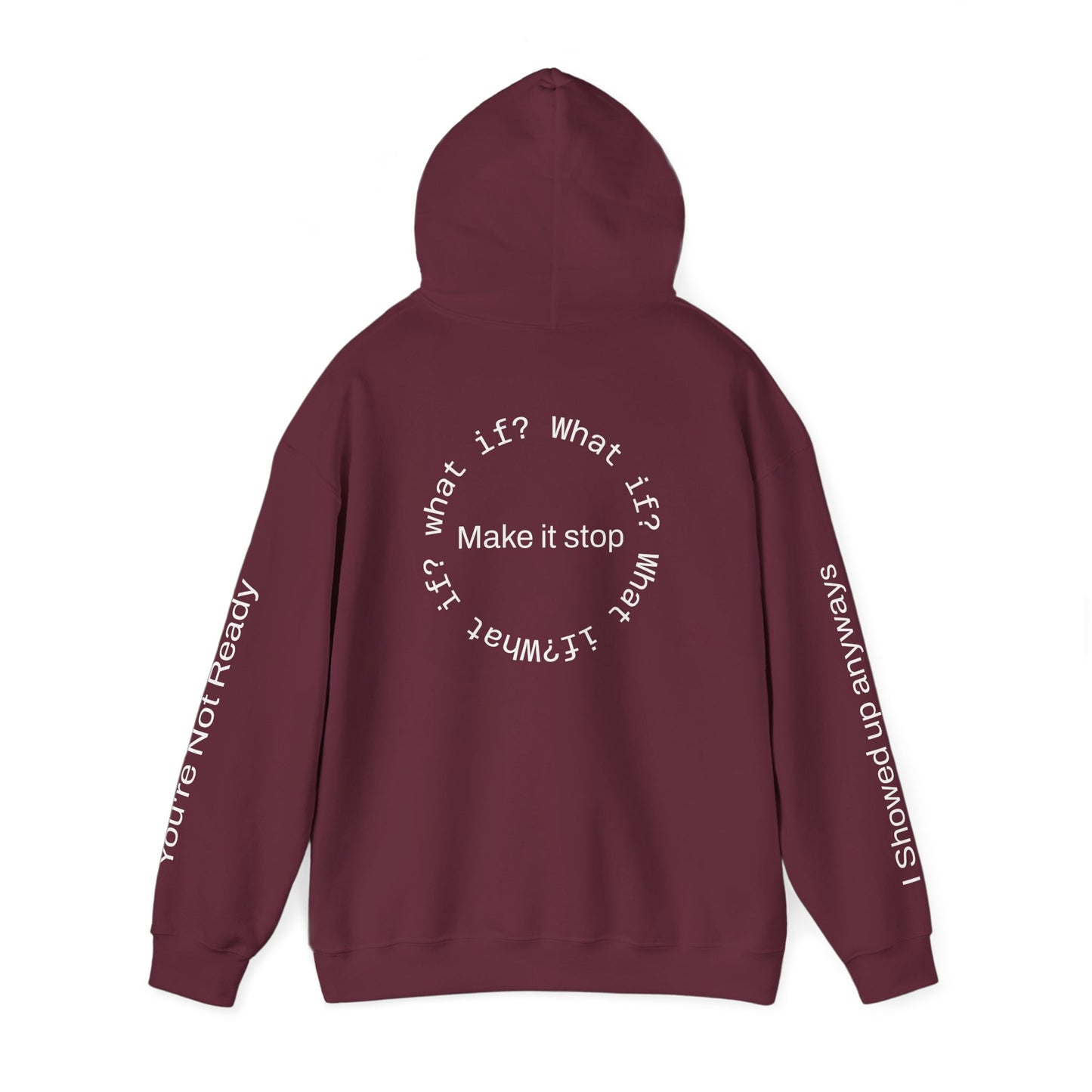"What if?" Hoodie — "Anxiety Is Real, But It Doesn’t Steer Me"
